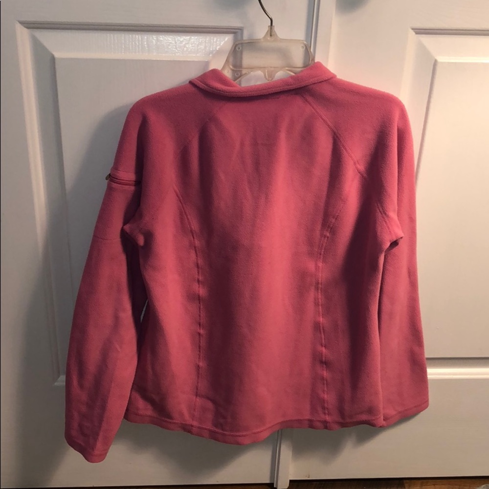 LL Bean Pink Quarter-Zip Fleece - Picture 4 of 4